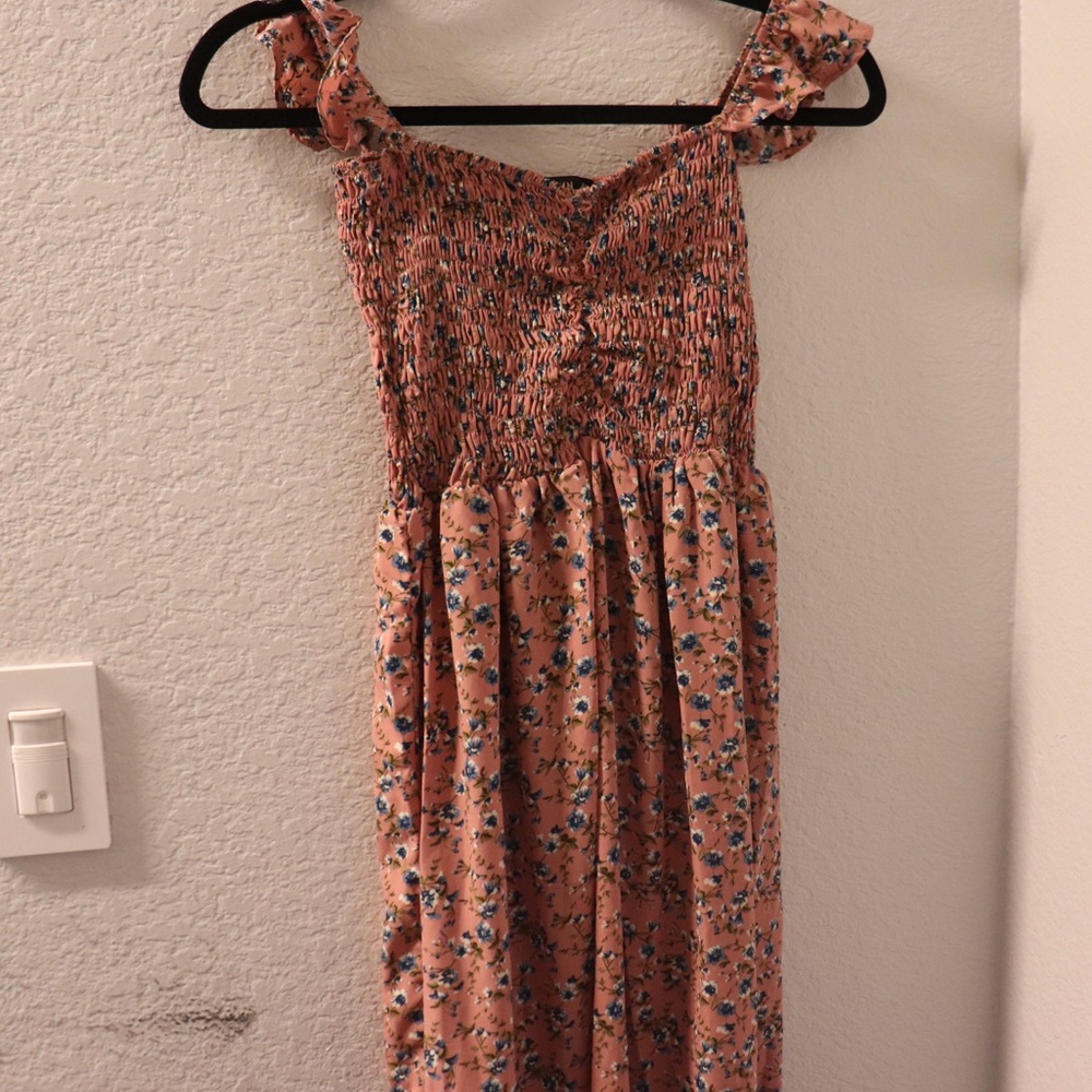SHEIN maxi floral dress with slit | size s